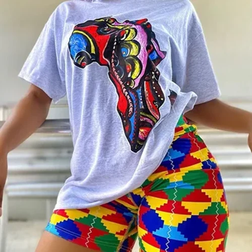 2024 Izingubo Zabesifazane Ezintsha Zasekwindla Ezimhlophe Eziphrintiwe Ezinemikhono Emfishane Phezulu Ezimfishane Isethi Eyiziqephu Ezimbili