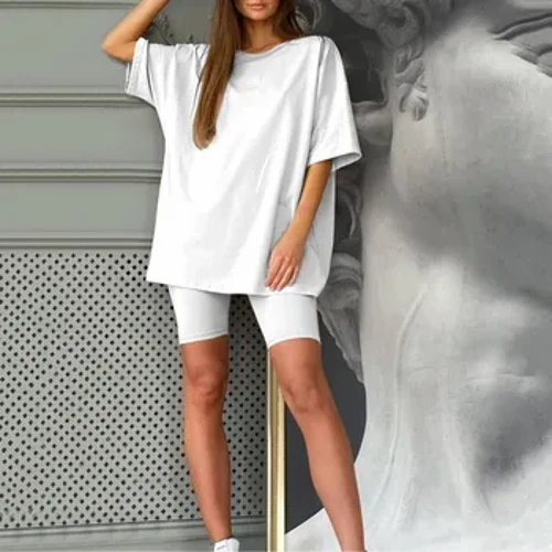 Vrouwen Tweedelige Sets T-shirt Met Half Mouw Top Shorts 2024 Homewear 2 Stuks Pak Vrijetijdsset Bodycon Shorts Running yoga Outfit