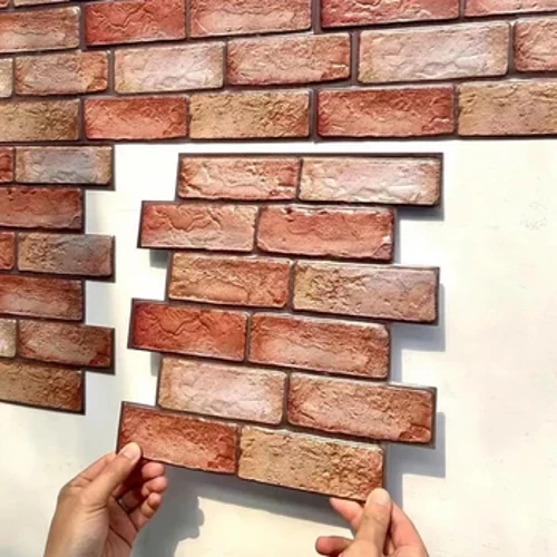 10 buc. Autocolant 3D de perete de cărămidă Tapet auto-adeziv din PVC pentru dormitor Autocolante de bucătărie rezistente la ulei și de apă DIY Decor de perete de acasă