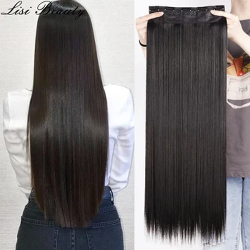 Tổng hợp 5 clip trong phần mở rộng tóc dài tóc thẳng tóc tóc đen tóc vàng tóc vàng 80cm tóc giả tự nhiên cho phụ nữ
