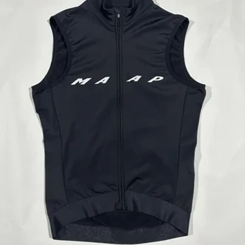 2024 Schwaarz Wanter Cycling Vest Windproof Fleece Vest MTB Bike Vëlo Kleeder Ärmlos Cycling Gilet