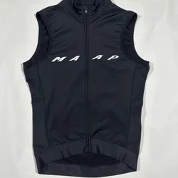 2024 Schwaarz Wanter Cycling Vest Windproof Fleece Vest MTB Bike Vëlo Kleeder Ärmlos Cycling Gilet
