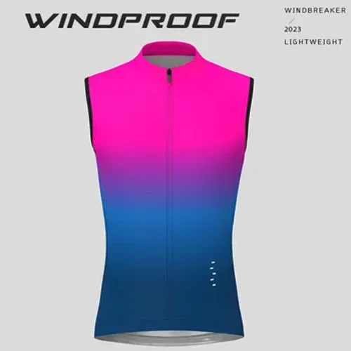 Paikikala Paikikala no na Kane 2023 HOU Multicolour Sleeveless Cycling Vest Windproof Mountain Road Bike Cycling Sleeveless Jersey Chaleco