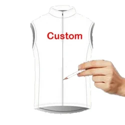 Haize-kontrako pertsonalizatua txirrindularitza mahukarik gabeko txirrindularitza jaka txalekoa Mtb arropa Bizikleta Maillot Ciclismo