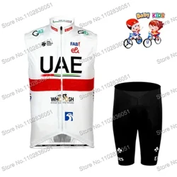 2024 Haurrak UAE Taldea Txirrindularitza-txalekoa Haize-jaka Mutilen Haize-txalekoa Errepideko Bizikleta Jersey Mahukarik gabeko MTB Nesken Motozikleta Topak Bizikleta-jaka