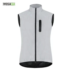 WOSAWE Nam Đi Xe Đạp Full Áo Phản Quang Áo Gió Chống Thấm Nước Mùa Xuân, Mùa Thu Chống Gió Xe Đạp Xe Đạp Áo Vest Ban Đêm Phát Sáng