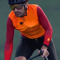 2023 apelsin kuzi yuqori sifatli PRO jamoasi engil shamolga chidamli velosport jileti Erkaklar yoki ayollar velosport shamoldan himoyachi yelek Mtb shamol yelek