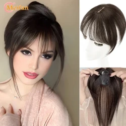MEIFAN Synteettinen Topper Hiuslisäke False Bang Clip-In Bangs Extension Natural Fake Hapsu Näkymätön Clourse Hiuslisäke naisille