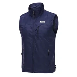 FOX RIDE RACING Cykelväst Blå Ärmlös Cykel Gilet Lätt Utomhus Vindtät MTB Sport Wind Breaker Väst Cykling