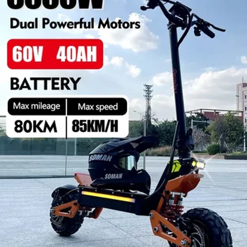 2024 MỚI 6000W 60V 40V Động cơ kép xe tay ga điện tử Dual SOMPENSIEN