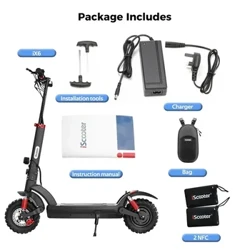 Sähköskootteri iScooter i9max i9pro IX3 IX4 IX5 IX6 800W 1000W Moottori 48V 15AH E-Scooter Kick 11" Fat Tire Sähköskootterit