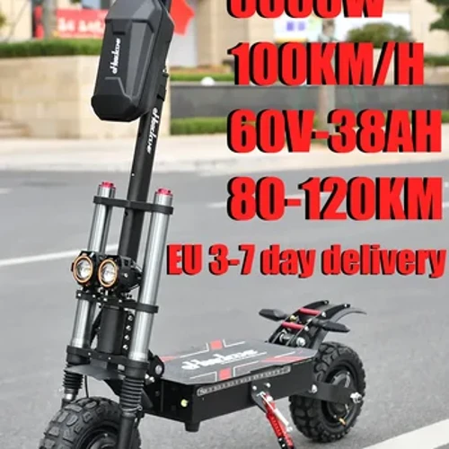 LAFLY 6000W dviejų variklių suaugusiųjų greitas E motoroleris maksimalus greitis 85–105 km/H 60V40AH 11 colių storos padangos sulankstomas elektrinis motociklas JAV