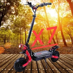 Electric Scooters with 3600W/5600W Off-Road Fat Tires 11Inch Folding Design for Adults Equipped with Center Display e scooter X7
