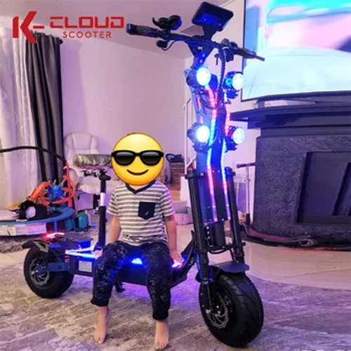 10000W 72V 13Tommer rask voksen dobbel motor elektrisk scooter med sete Hydraulisk bremsing E scooter Trotinette Electrique