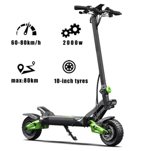 S6, wasserdicht, 2000 W, Doppelmotor, 10 Zoll, faltbarer Elektroroller mit zwei Rädern für Erwachsene, Höchstgeschwindigkeit 70 km/h