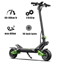 S6, wasserdicht, 2000 W, Doppelmotor, 10 Zoll, faltbarer Elektroroller mit zwei Rädern für Erwachsene, Höchstgeschwindigkeit 70 km/h