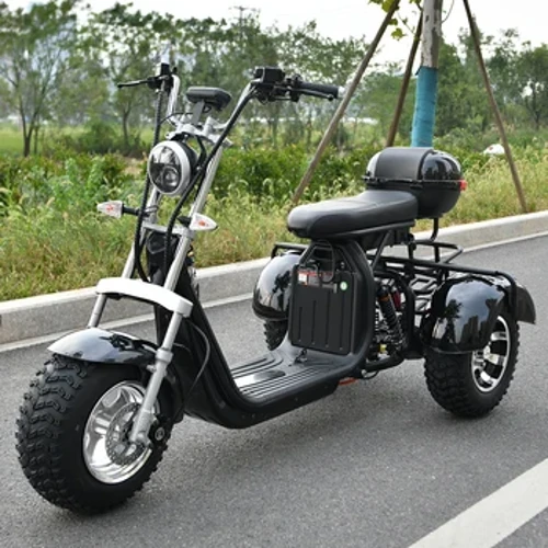 Citycoco Erwuessene Elektresch 3 Rad Scooter 2000W Motor 60V20AH Max Belaaschtung 250KG Max Geschwindegkeet 40KM/H 18 Zoll Fett Tire Elektresch Motorrad