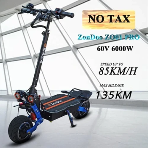 Xe tay ga điện động cơ kép RS7 11in 6000W của EU có bộ giảm chấn lái 60V 38.4Ah Pin đi được 135km Tốc độ lên tới 85 km / h
