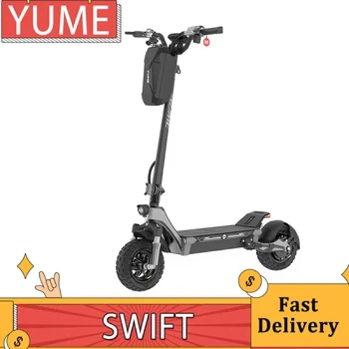 Sgwter Trydan YUME SWIFT 10 modfedd Teiar Diwb Diwb Pob Tir 1200W Modur Di-Brws 48V 22.5Ah Batri 32mya Uchafswm Cyflymder E-Sgwter