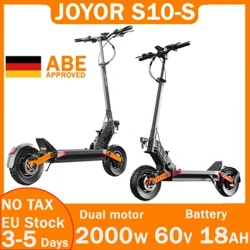 Isikuta sikagesi JOYOR S10-S Dual Motor 2000W60V18AH ibhethri Ukugoqa Ngaphandle komgwaqo I-E-scooter APP I-Smart ABE AVUMILE Izithuthuthu zikagesi