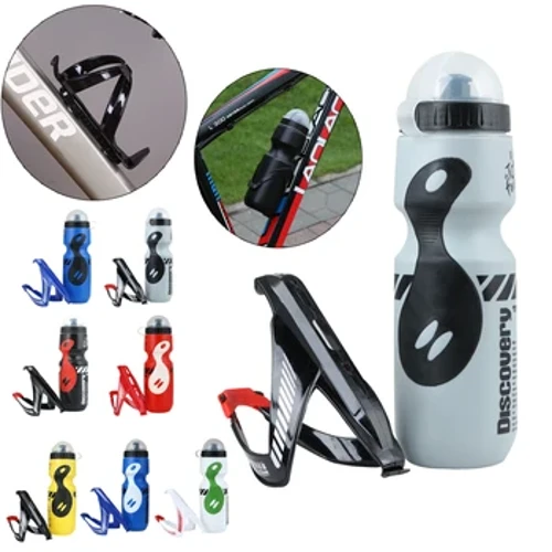Sticlă de apă pentru bicicletă Bicicletă de drum de munte 650 ml Sticlă de apă pentru ciclism în aer liber Fierbător portabil cu suport pentru sticle Accesoriu pentru bicicletă