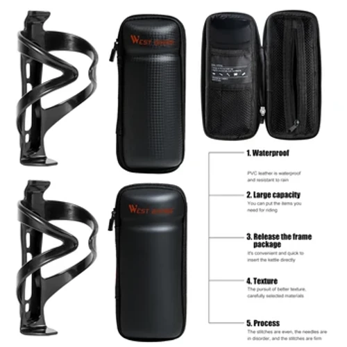 Bike Bag Bottle Cage Holder PVC Waterproof Repair Kit Organizer MTB Bike Glasses Storage Boxes Bicycle Tool Bag