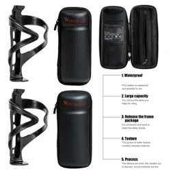 Tas Sepeda Botol Kandang Pemegang PVC Tahan Air Repair Kit Organizer MTB Sepeda Kacamata Kotak Penyimpanan Tas Alat Sepeda