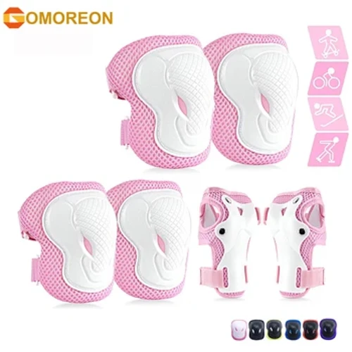 Bộ đồ bảo hộ trẻ em/thanh thiếu niên GOMOREON, Miếng đệm đầu gối và miếng đệm khuỷu tay cho trẻ em Bảo vệ cổ tay cho xe tay ga, ván trượt, xe đạp