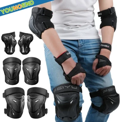 6 unids/set Protector de patinaje sobre ruedas coderas rodilleras Protector de muñeca niños adultos montar en monopatín BMX equipo de Protección deportiva para bicicleta