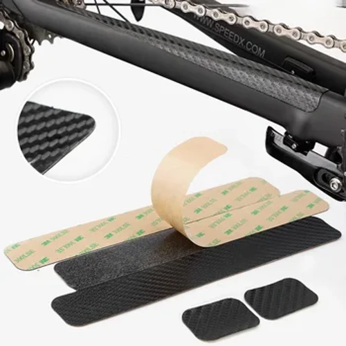 Tấm bảo vệ xích xe đạp Khung bảo vệ bằng sợi carbon màu đen Dây xích ở lại Tấm bảo vệ MTB Vỏ bảo vệ chăm sóc xích MTB Phụ kiện xe đạp