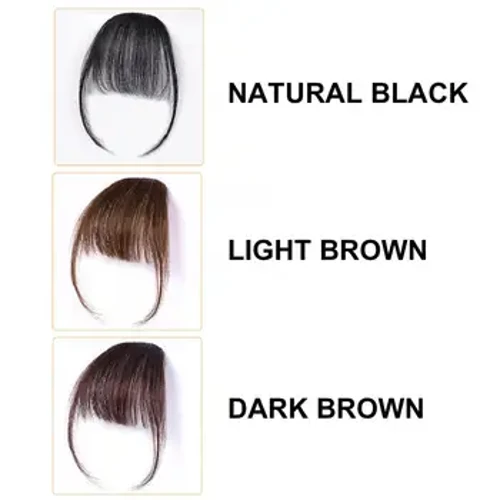 Synthetic Air Bangs Natural Short Brown Black Fake Hair Fringe Extension 1 Clip in Hairpieces Accessories for Women Girl