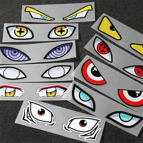 1 ST Demon Ogen Auto Remlicht Stickers Fiets Fietshelm Achterruit Elektrische Auto Motor Reflecterende Fiets Stickers Trim