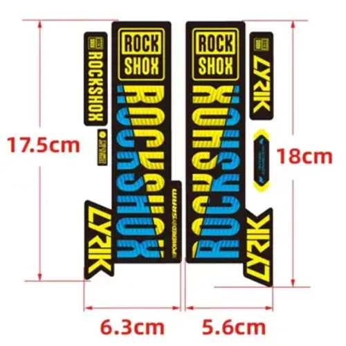 Sticer fforch blaen 2PCS beic mynydd blaen sioc amsugno newid sticer dal dŵr sticeri
