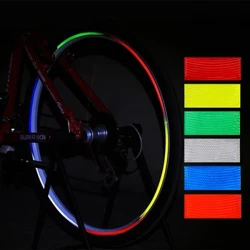 Stiker Reflektif Sepeda Bersepeda Pita Reflektif Neon MTB Pita Perekat Sepeda Keselamatan Dekorasi Stiker Aksesoris Sepeda