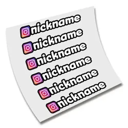 6 İsim ve LOGO çıkartması INSTAGRAM kişiselleştirilebilir BTT MOTO kaskı