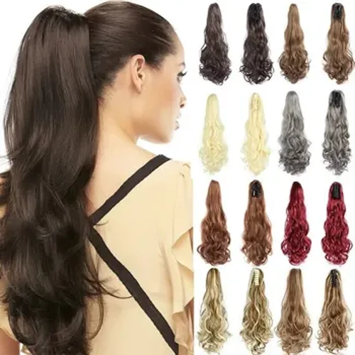 Nữ Phổ Biến Tóc Đuôi Ngựa Tóc Giả Sóng Lớn Kẹp Trên Giả Tóc Sản Phẩm Bán Buôn Hàng Có Sẵn Cho Thương Mại Quốc Tế