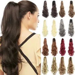 Δημοφιλές γυναικείο προϊόν Ponytail Wig Large Wave Clip On False Hair Extension Προϊόν Χονδρικό Διαθέσιμο για Διεθνές Εμπόριο