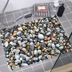 3D Arnavut Kaldırımı Çıkartmaları Zemin Boyama Etiket Banyo Mutfak Yer Karoları PVC Su Geçirmez Kağıt Simülasyon Taş Çıkartmaları 50x70 cm