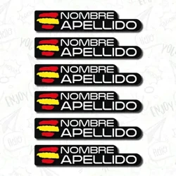 6X adı ile bayrak özelleştirilebilir STICKER vinil MTB kask BTT bisiklet STICKER adı ve soyadı baskılı STICKER