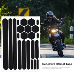 Reflektéierend Sticker fir Motorrad Helm Schutzstreifen Reflektéierend Black Sticker Decal fir Vëlo Helm Trailer Bikes