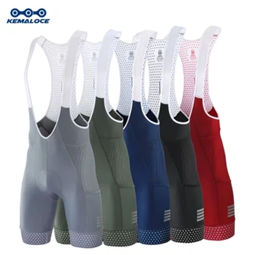 Shorts Rothaíochta KEMALOCE Gorm& Liath & Glas & Dearg 5D Glóthach Pad Rothar Shorts Rothar Machnamhach Breathable Mens Knicker Le pócaí Cúil