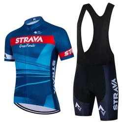 2023 Strava Cykeltröja Set Cykel Cykeldräkt Cykel Kortärmad Cykelkläder Cykel Maillot Cykeltröja Bib Shorts