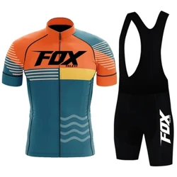 2024 fox teleyi Cykelhaklappshorts MTB cykeltröja herr Kläder Sommar Komplett Racing Cykelkläder Snabbtorkande sportset