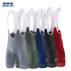 KEMALOCE Fietsbroek Met Zijzakken Man Blauw & Grijs & Rood Fietsbroek Gel Pad Hoge Kwaliteit Gecomprimeerd Fietsbroek