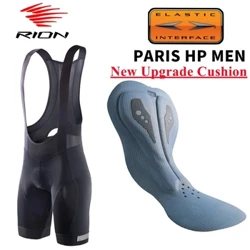 RION Riteņbraukšanas Šorti Vīriešu Ciclismo Masculina Bib Šorti Elastīgs Interfeiss Spilvens Long Distance MTB Polsterēti Šorti Zeķubikses Slim Fit