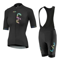 LIV Team Sieviešu Riteņbraucēju Apģērbs Velosipēdu jakas komplekts Sieviešu Ciclismo Meiteņu Velosipēds Ikdienas apģērbs Šosejas velosipēds Bib Bib Pad Ciclismo