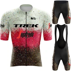 Riteņbraukšanas šorti Man Bib TREK Sportswear Džērsija komplekti Apģērbs Vīriešu Vasara 2024 Apģērbi Profesionāli krekls Īss Vīriešu Sporta Komplekts