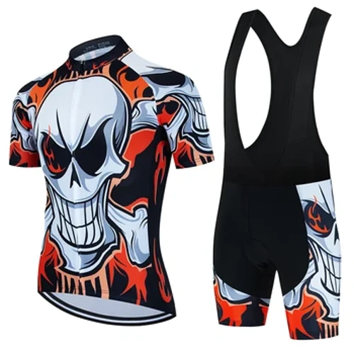 NEW 2024 Cycling Kleeder Summer Moud Jersey Set Strooss Vëlo Hemden Kostüm Héich Qualitéit Kuerzmouwen Vëlo Bib Shorts