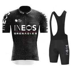INEOS Man Riteņbraukšanas Džersija Komplekts 2023 Vasaras Riteņbraukšanas Apģērbs MTB Uniform Riding Bib Šorti Velosipēdu Apģērbs Maillot Ciclismo Hombre