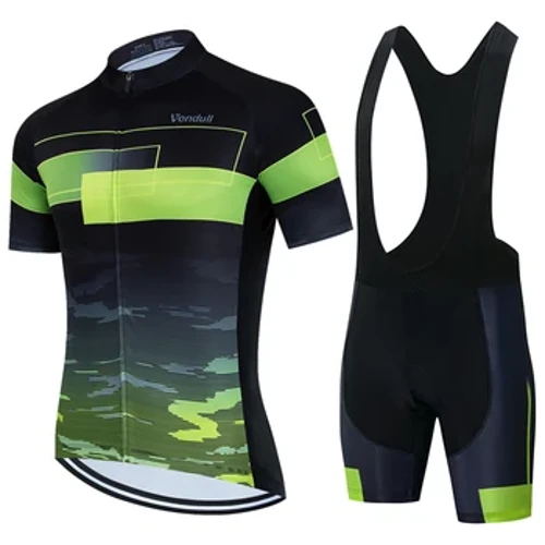Bộ quần áo đạp xe Jersey ngắn tay cho nam Bộ đồ thể thao ngoài trời Xe đạp mặc quần áo Quần áo xe đạp thoáng khí Bộ quần short yếm đi xe đạp MTB
